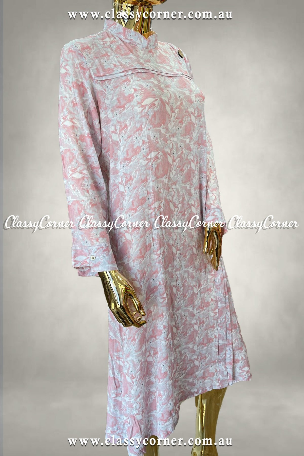 Silver Pink Viscose Casual Kurti - Classy Corner