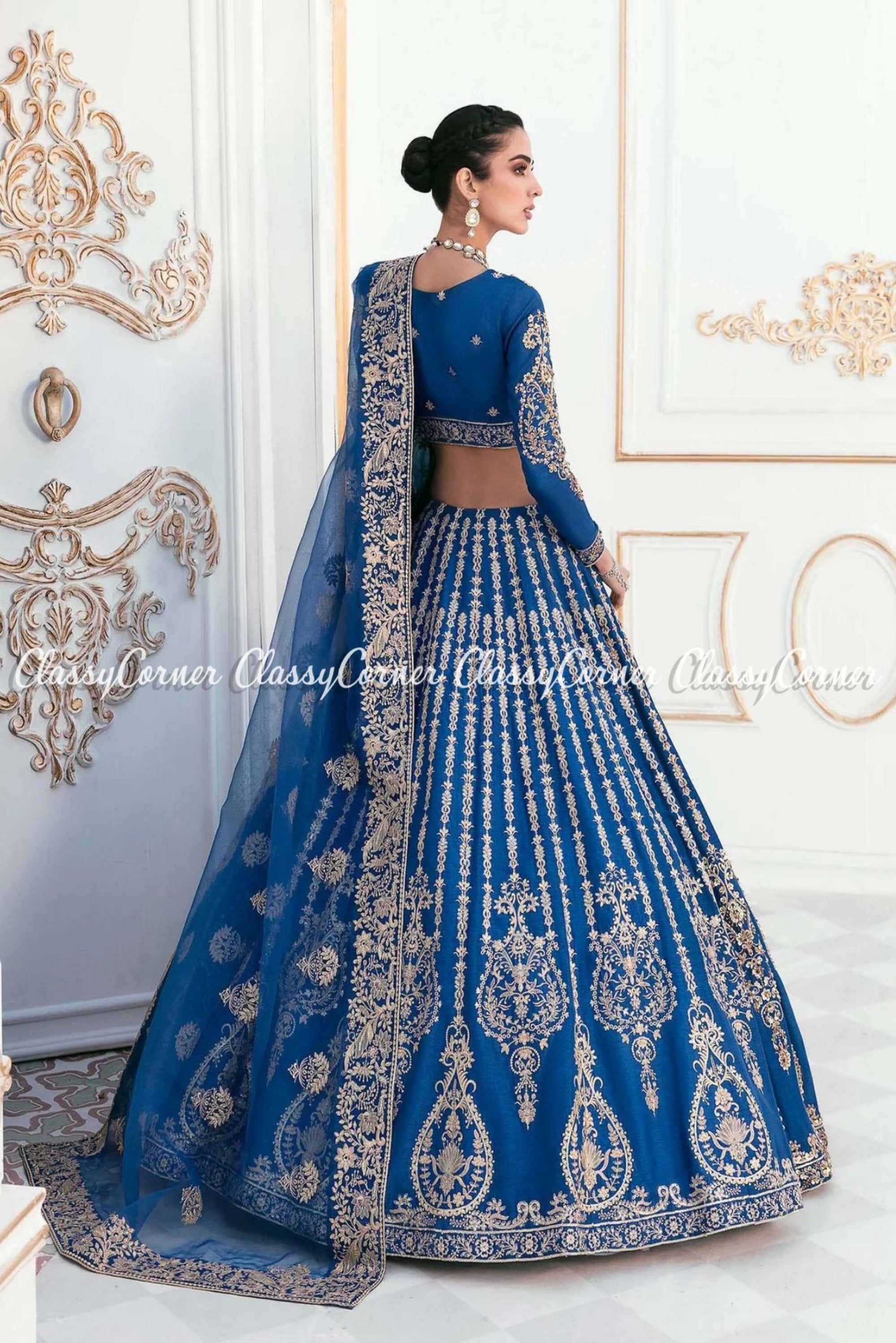 Pakistani Bridal Lehenga Choli in Black Color #BS63 - MEDIUM | Pakistani  bridal lehenga, Bridal lehenga choli, Indian designer outfits