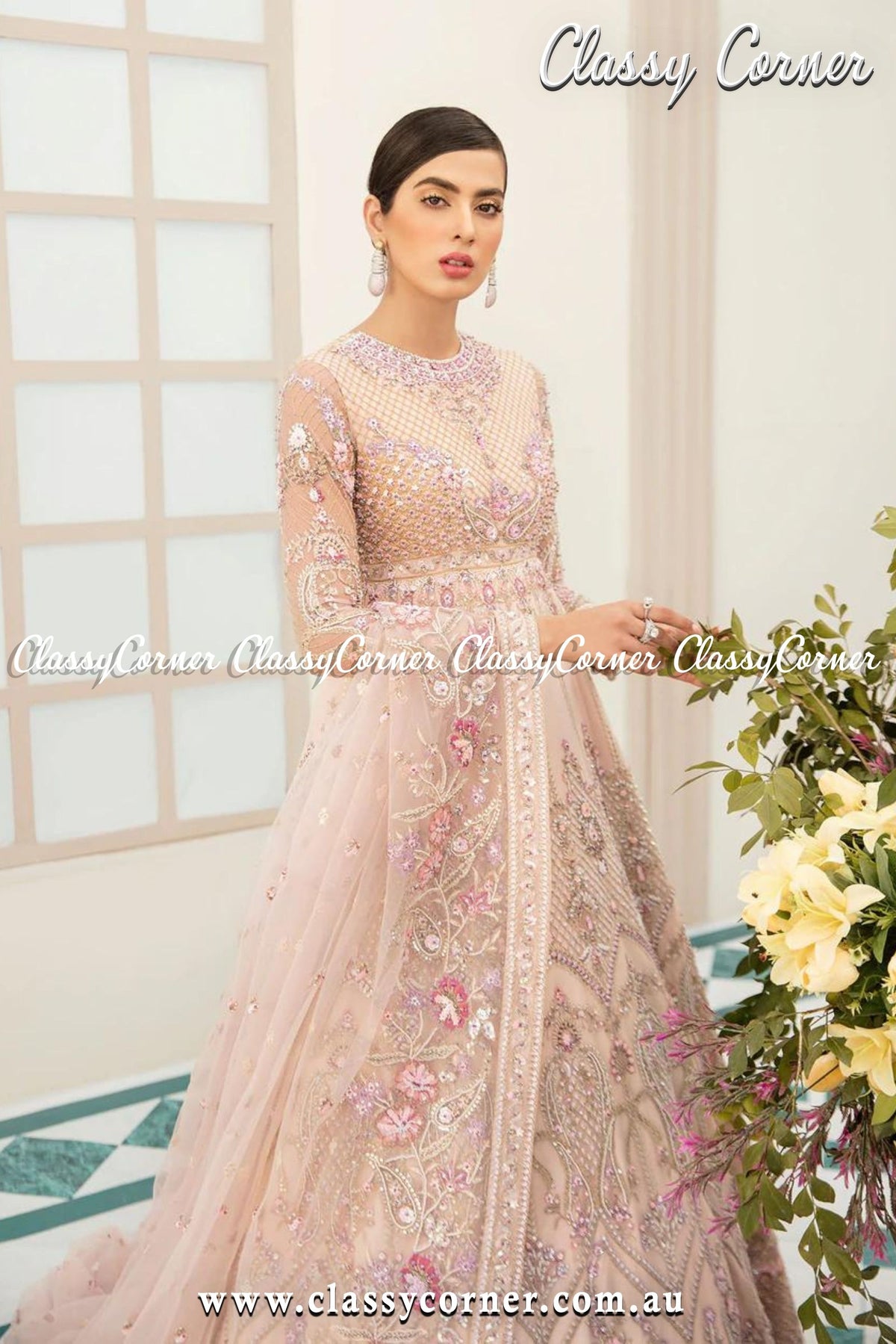 Light Pink Wedding Gown - Classy Corner