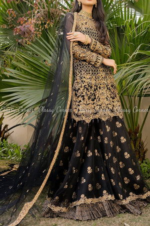 Designer Black Lehenga Choli for Women, Indian Wedding Wear Bridal Velvet  Lehenga Choli, Reception Function Wear Lahenga Choli in USA UK AUS - Etsy  Sweden