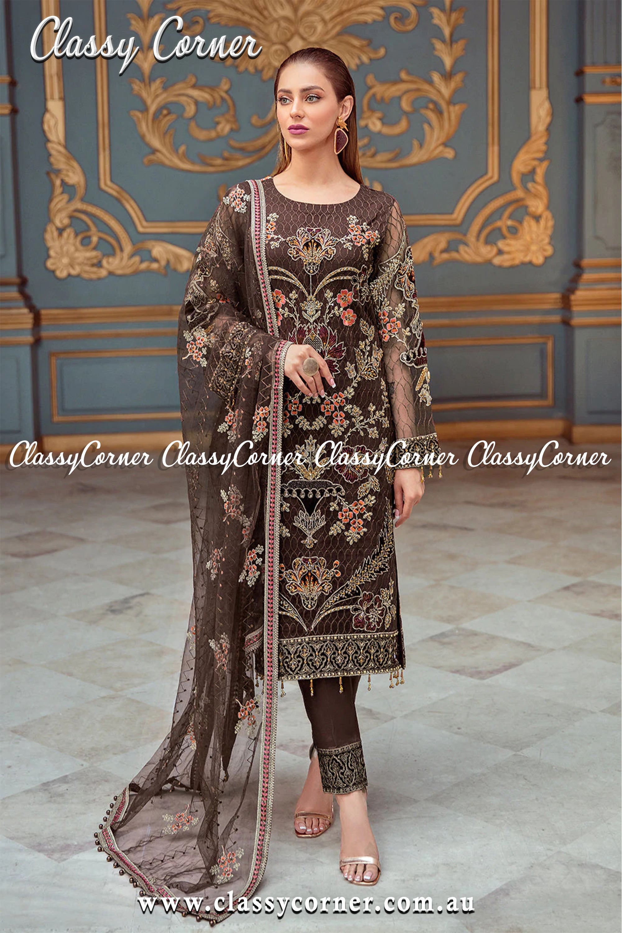 Multi Colour Pakistani Party Wear - Classy Corner