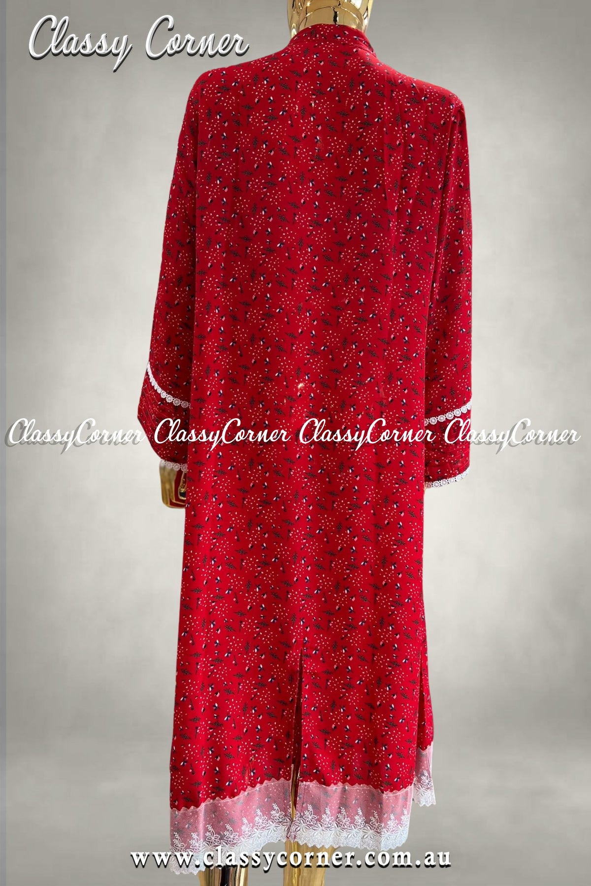 Red White Printed Single Kurti - Classy Corner