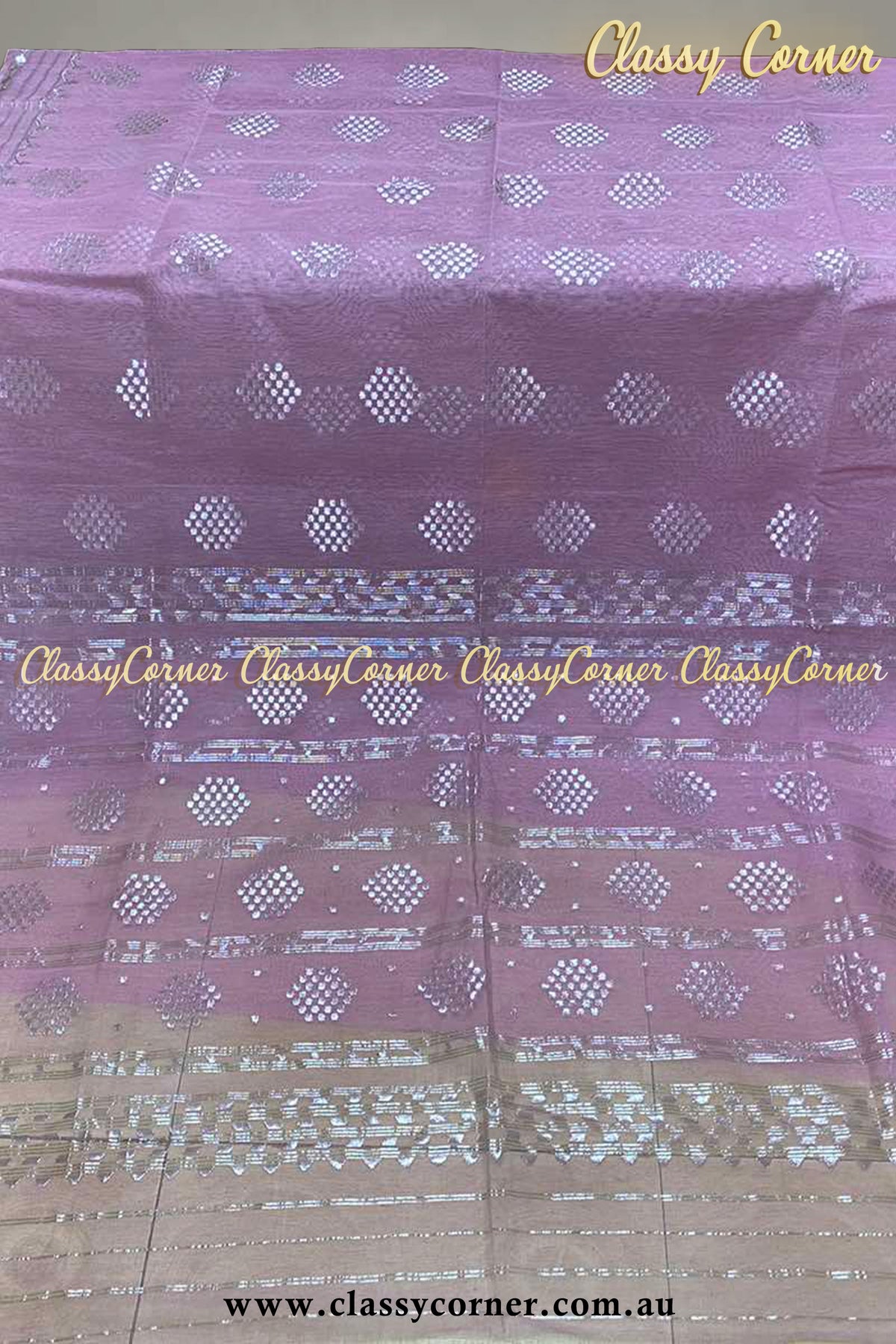 Sweet Pink Silver Jamdani Saree - Classy Corner