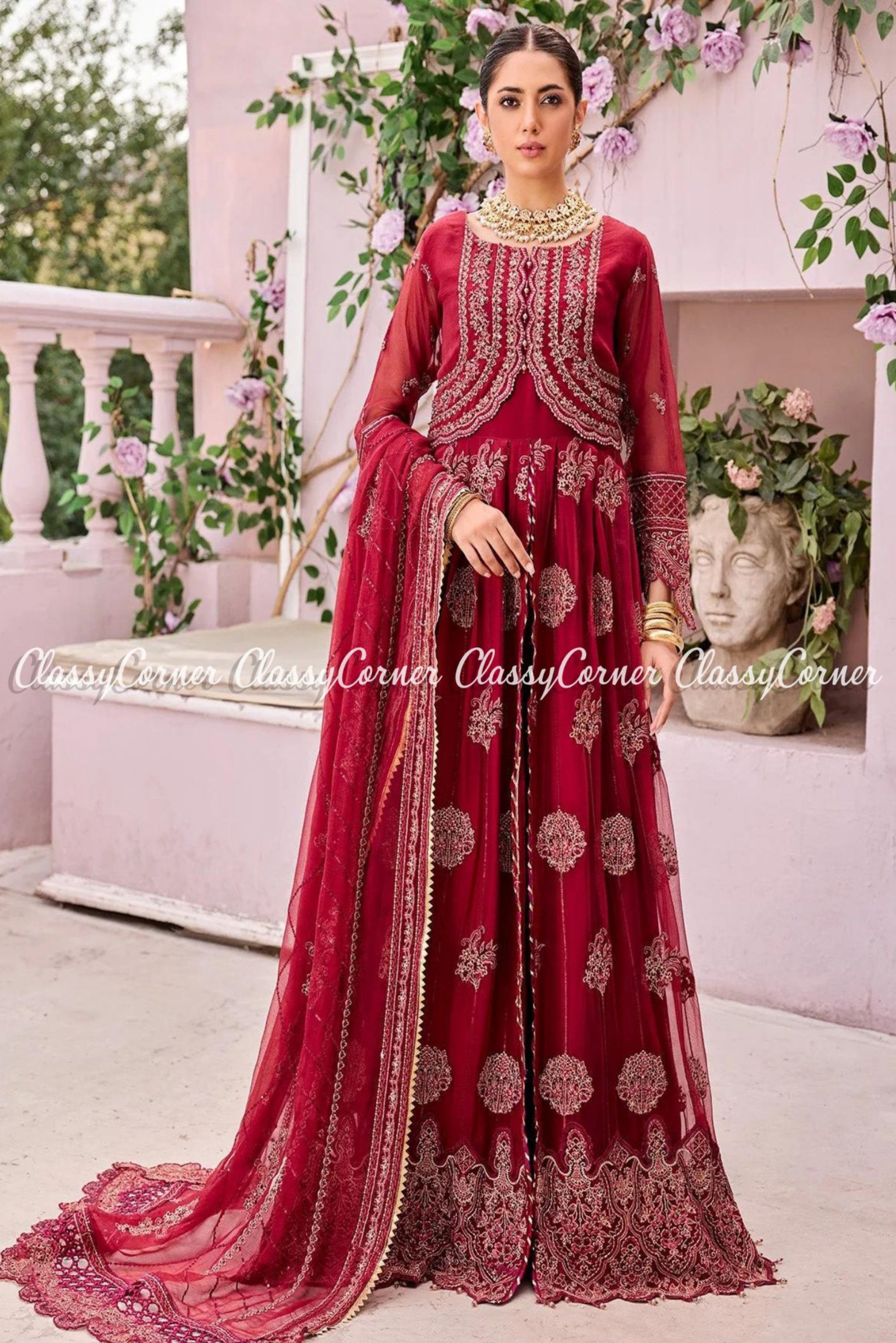 Beautiful Maroon Bridal Lehenga | Bridal dresses pakistan, Indian bridal  outfits, Bridal lehenga collection