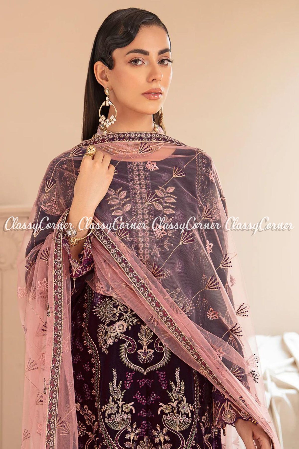 Pakistani Velvet Suits for Women 